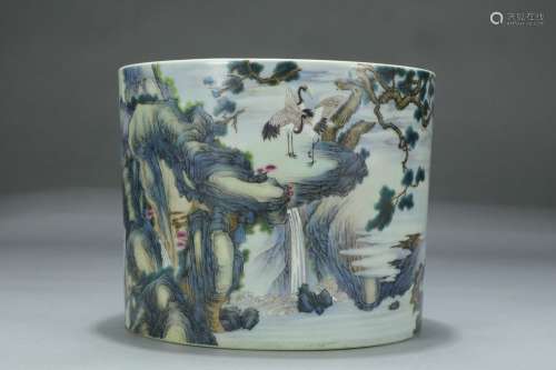 , "" deer pastel cranes with spring brush potSize:...