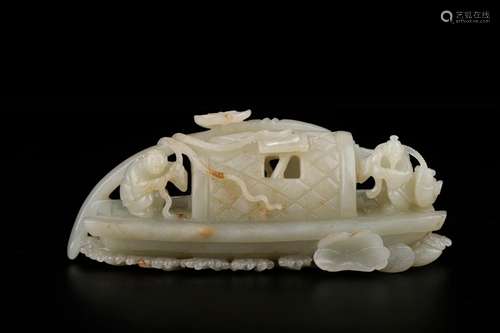 Furnishing articles, stories of hetian jade shipSize: 20 x 6...