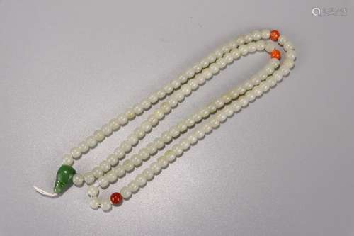 : hetian jade round pearl beadsBead diameter 0.8 cm, weight ...