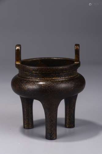 : "" copper ears furnace with three legs10 cm high...