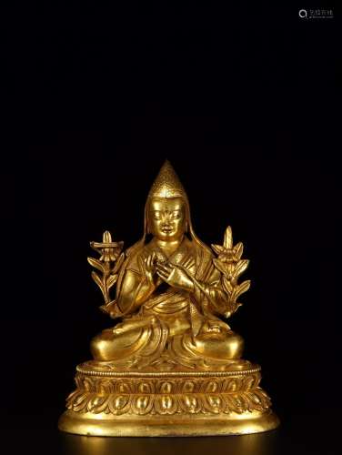 : gold master tsongkhapa statuesSize: 14.5 cm wide and 12.5 ...