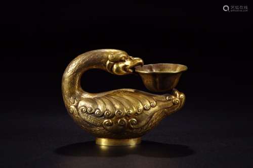 : copper and gold swan water dropletsSize: 11.5 cm wide and ...