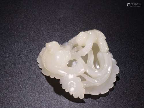 The late: hetian jade the lad furnishing articlesSize: 2.9 c...