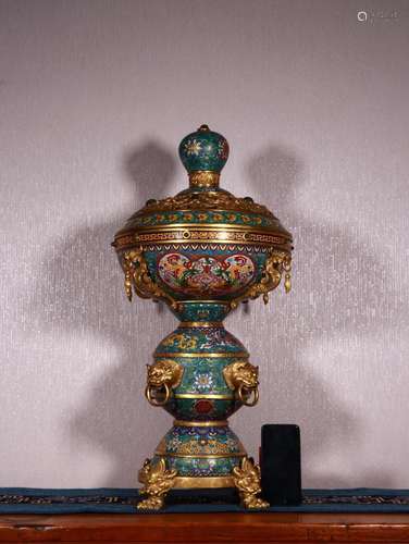 Paragraph:emperor· cloisonne longfeng grain smoked incense b...