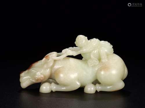 : hetian jade the lad cattle furnishing articlesSize: 7.0 cm...