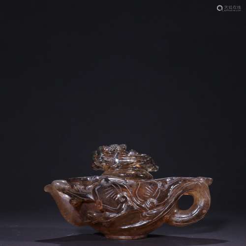 - natural tea-coloured crystal plum flower grain teapotSpeci...