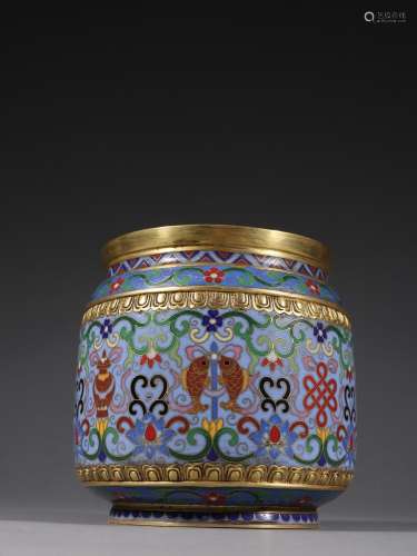 wire inlay cloisonne sweet grain tank.Specification: high 12...
