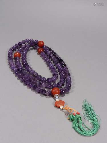 Amethyst 108 beads.Specification: bead diameter 1.18 cm weig...