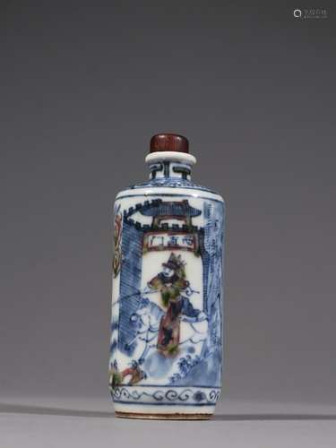 Stories of blue and white youligong snuff bottles.Specificat...