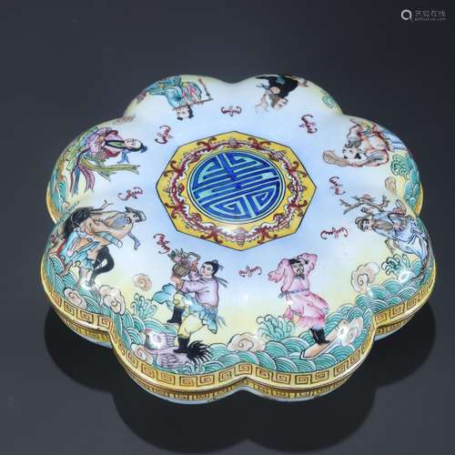 Copper foetus enamel colour ensemble cover boxSpecification:...