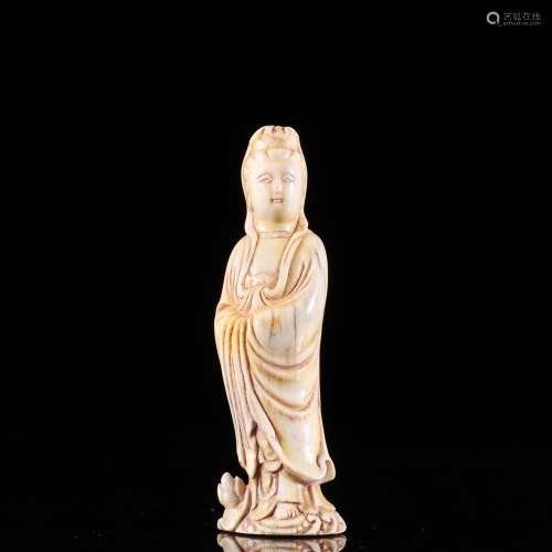 Old antlers guanyin small placeSpecification: high 8.2 2.5 a...