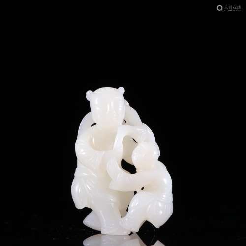 Hetian jade seed makings and the lad carvingsSpecification: ...