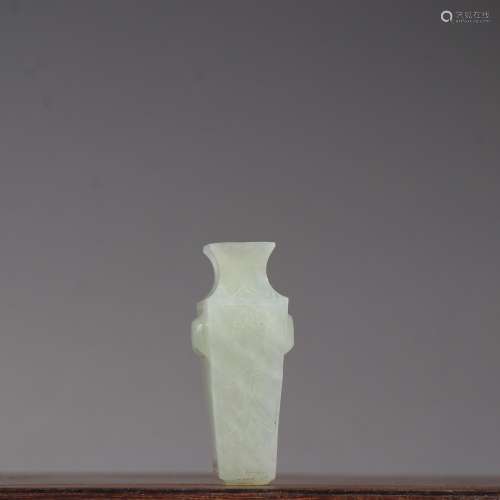 Hetian jade double beast ear jade bottle.Specification: high...