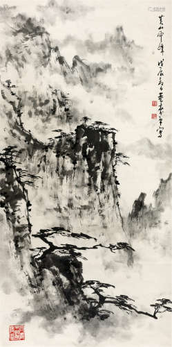 董寿平(1904-1997)　黄山云峰 1988年作 水墨纸本　立轴