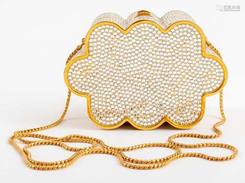 Judith Leiber Cloud Crystal Minaudiere / Clutch