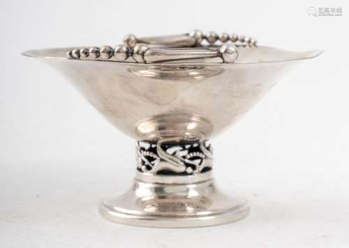 Cartier Sterling Footed Bowl Style of Georg Jensen