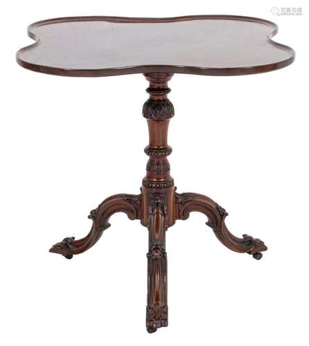 George II Mahogany Tilt Top Tripod Table, ca. 1750