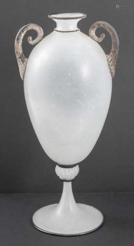 Gambaro & Poggi Murano Scavo Glass Vase