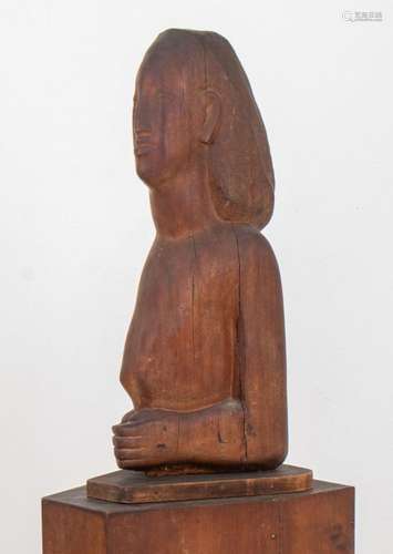 Nabi Manner Mahogany Bust of a Woman