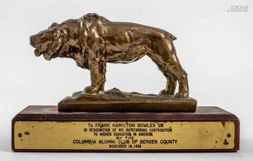 Frederick Roth Gilt Bronze Columbia Lion Sculpture