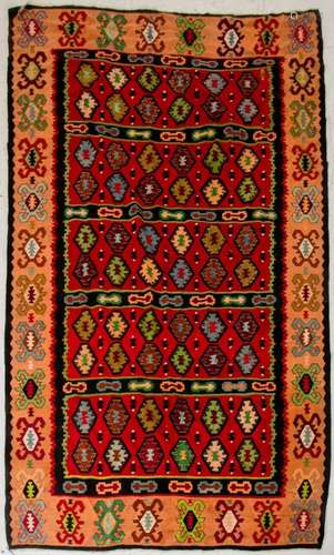 Turkish Geometric Rug, 9' x 6'