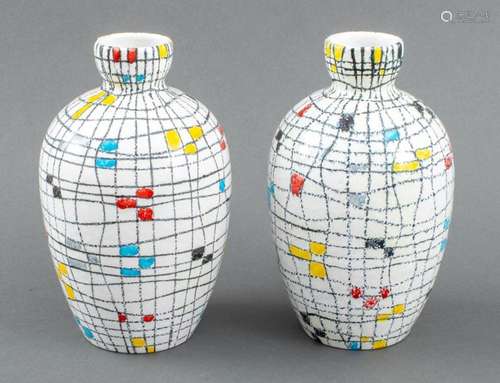 Ceramiche Bitossi Attr. Italian Vases, Pair, 1960s