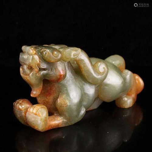 Chinese Hetian Jade Pixiu Statue