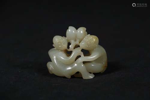 Life of hetian jade seed makings spirit monkeySize: 4.5 cm l...