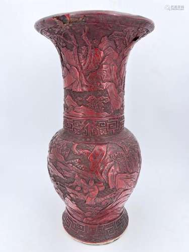 Vase (1) - Lacquer - China - Qing Dynasty (1644-1911)