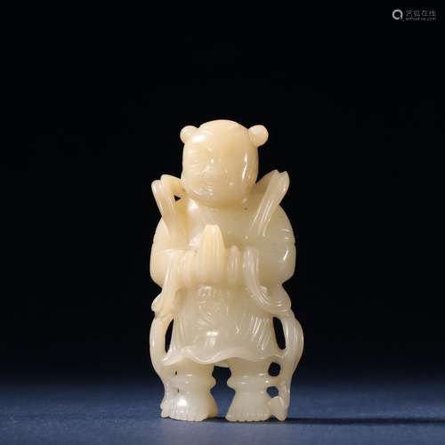 Hetian jade the lad furnishing articles.Specification: high ...