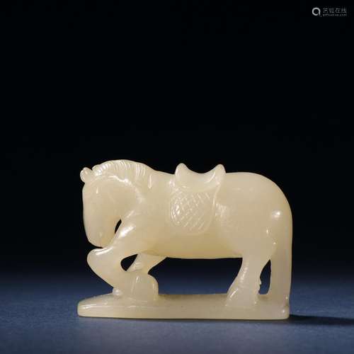 Night of hetian jade horse to work into place.Specification:...