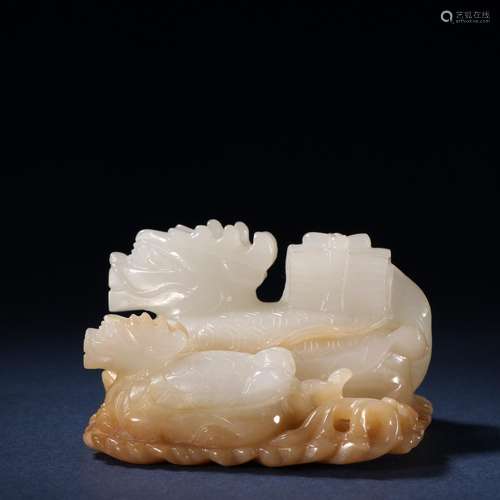 Hetian jade kirin book furnishing articlesSpecification: hig...