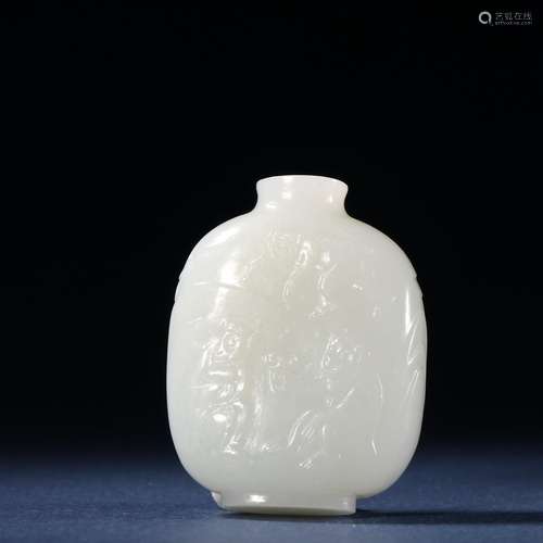 Hetian jade figure snuff bottle agent cheese.Specification: ...