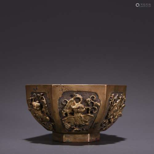 , copper and grain six ling bowlSpecification: high 6.1 10.7...