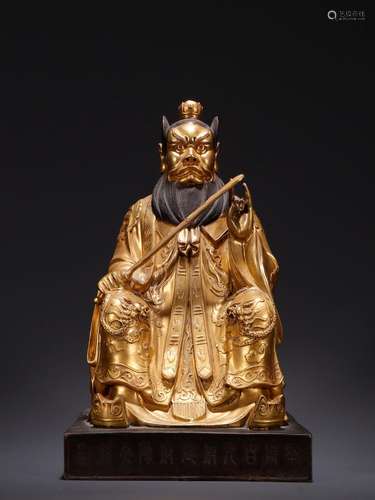 Taoism, copper and gold that tianshi statuesSpecification: h...