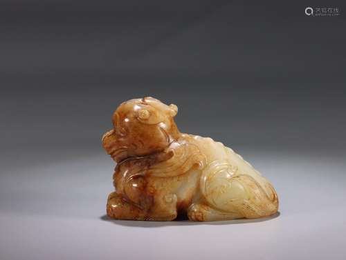 : hetian jade the mythical wild animal carvingsSize: 9 cm lo...