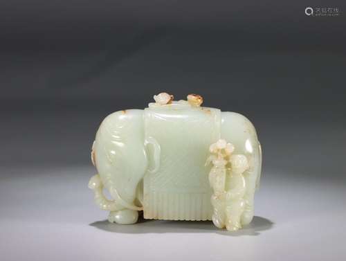 : hetian jade "the boy play like" furnishing artic...