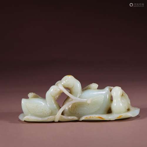 Goose: hetian jade bit heads furnishing articlesSpecificatio...