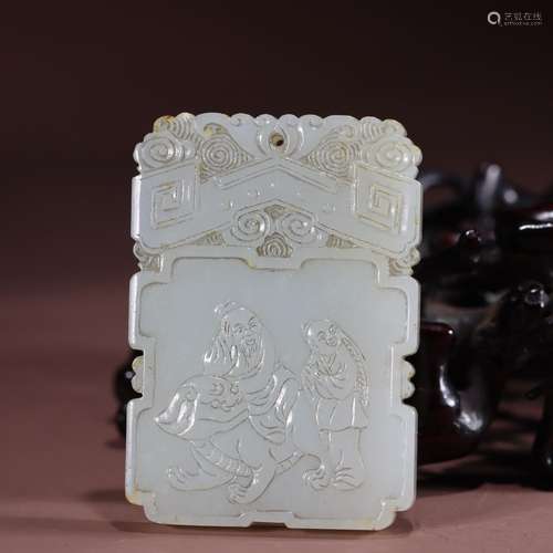 Man: hetian jade play figure listed beastSpecification: 5.9 ...