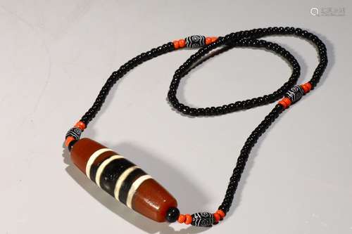 agate, day bead necklaceSpecification: 5.9 cm long 1.7 cm wi...