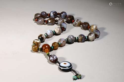 Beads, agate eye bolts daySpecification: bead diameter 1.3 c...