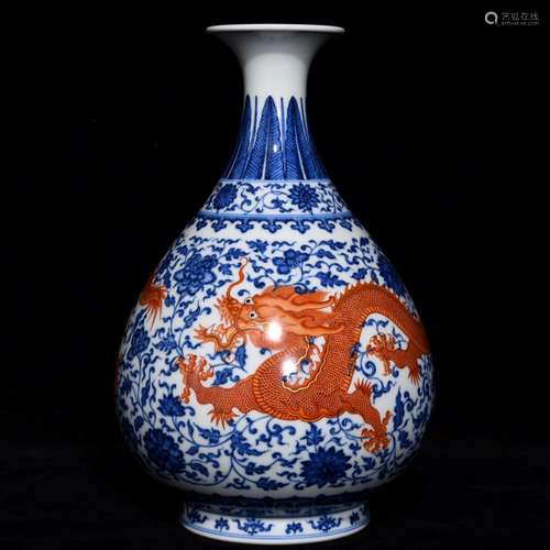 Blue and white alum colour to wear red flower dragon okho sp...