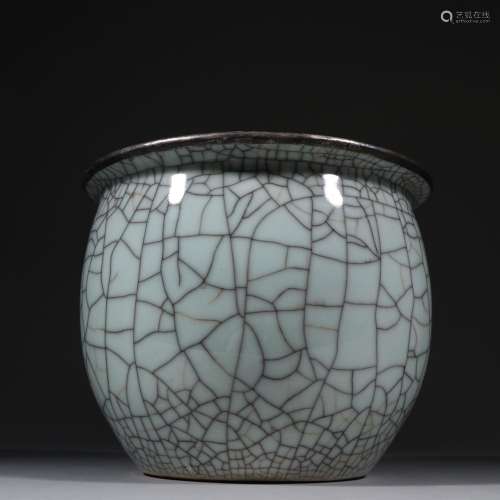 Elder brother kiln glaze piece bag mouths open cylinder.Spec...