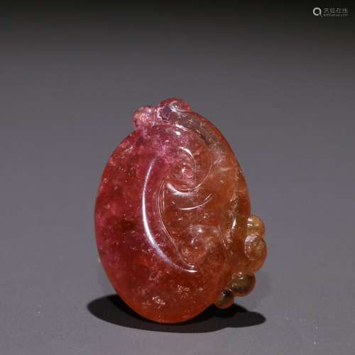 Pink tourmaline ruyi carvings.Specification: 2.7 * 3.6 cm wi...