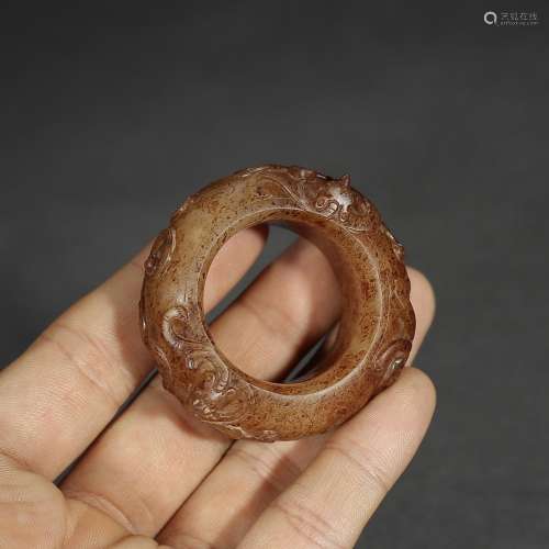 Ancient hetian jade therefore Long YuhuanSpecification: oute...
