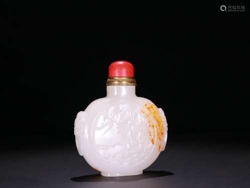 : hetian jade "narrative" snuff bottleSpecificatio...