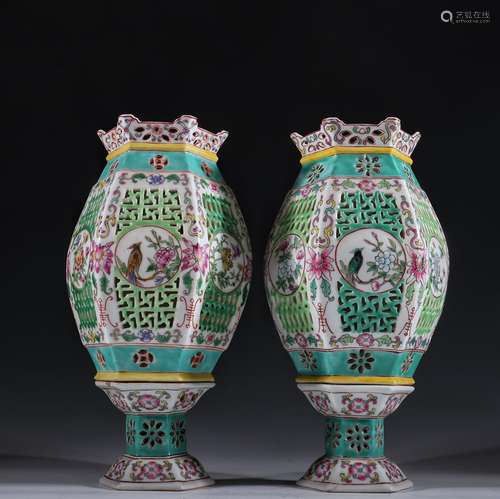 , powder enamel grain palace lantern of a coupleSpecificatio...