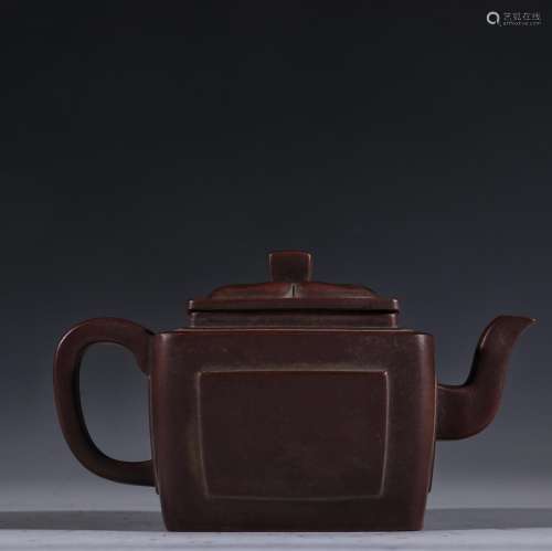 , old square purple clay teapotSpecification: 8.5 cm diamete...