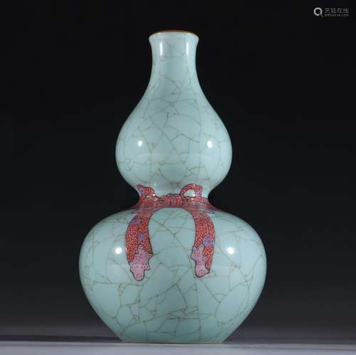 , "" sky blue glaze bottle gourdSpecification: hig...