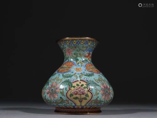 painted enamel floral print vase.Specification: high 10 cm a...